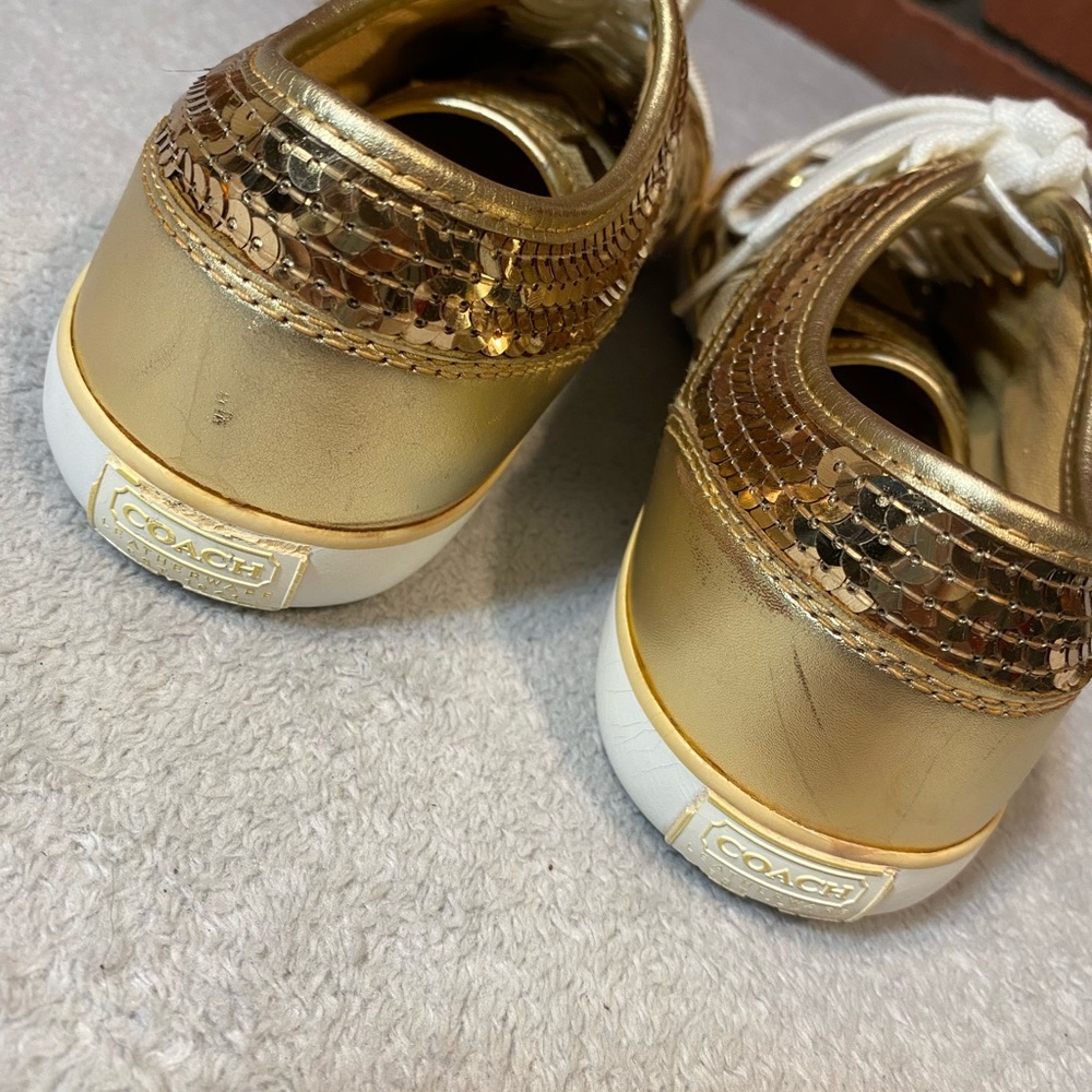 Coach Zorra Sneakers Gold Women’s‎ Size 6B - Picture 6 of 7